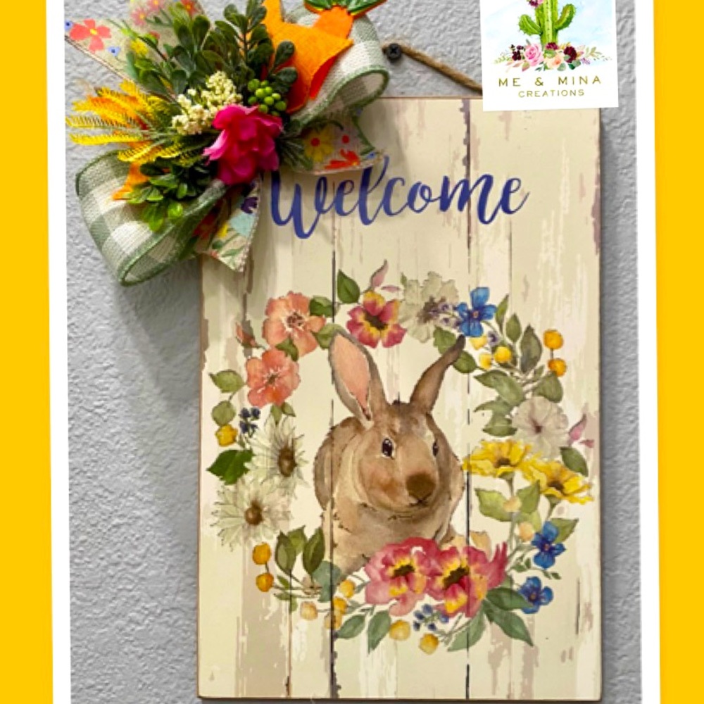 Bunny Easter Sign
